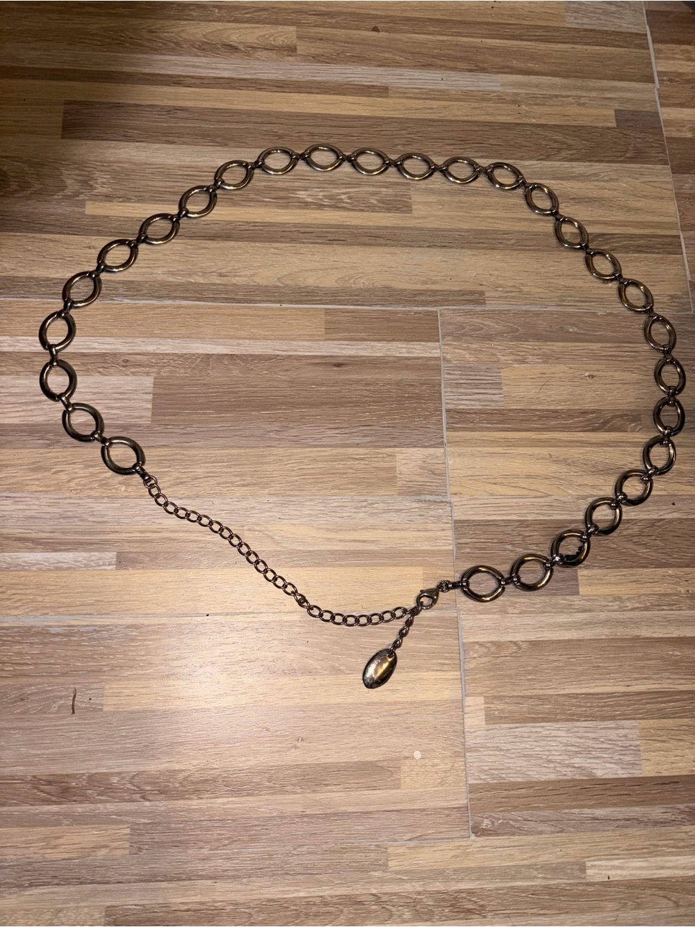 Women’s Chain Link Waist Belt in Antique Gold Small Waist